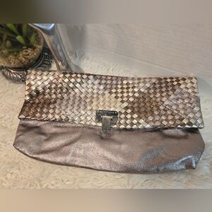 Metallic Woven Clutch